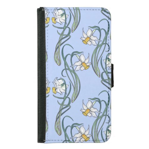 Daffodils Art Nouveau Spring Samsung Galaxy S5 Wallet Case