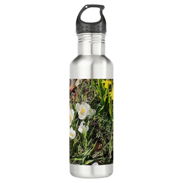 Daffodils & Crocus Stainless Steel Water Bottle (Front)