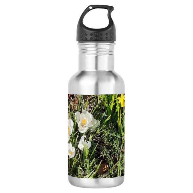 Daffodils & Crocus Stainless Steel Water Bottle (Front)