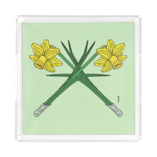 Daffodils Crossed Acrylic Tray