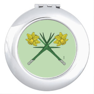 Daffodils Crossed Compact Mirror