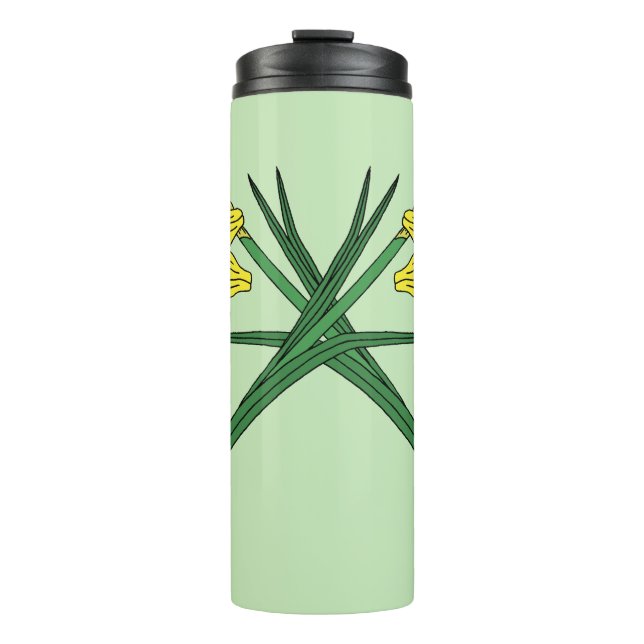 Daffodils Crossed Thermal Tumbler (Front)