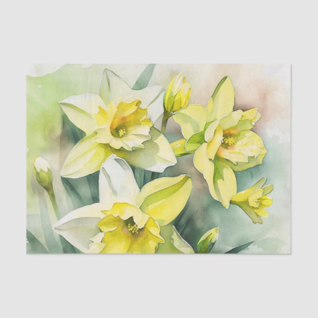 DAFFODILS decoupage paper (Front)