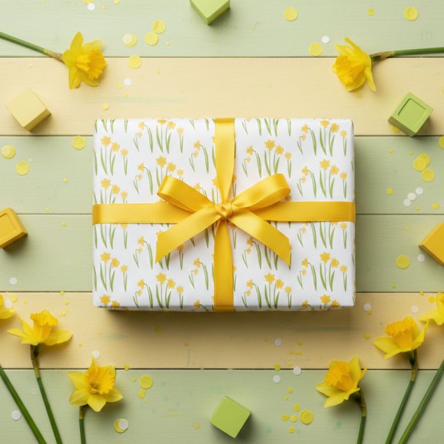 Daffodils Easter Spring Floral Pattern Bulbs Gift Wrapping Paper Sheets (Daffodils Easter Spring Floral Pattern Bulbs Gift Wrapping Paper Sheets
)