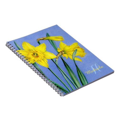 Daffodils fine art name  initial notebook