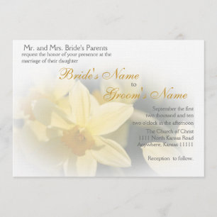 Daffodils Floral Wedding Invitation