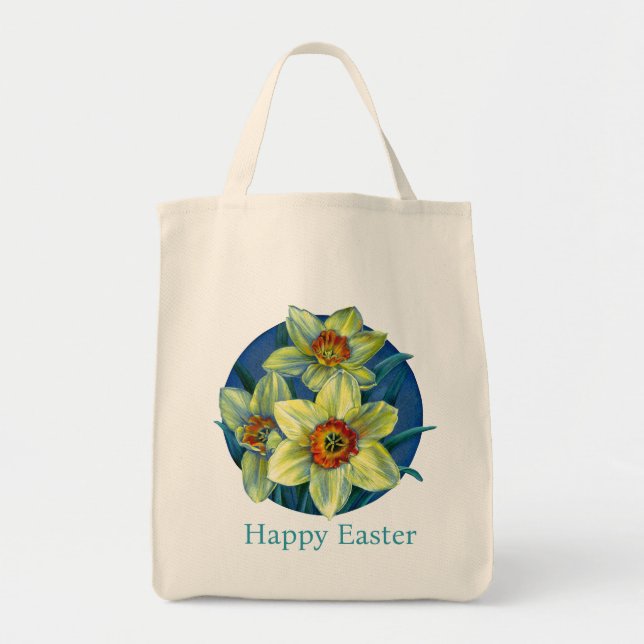 'Daffodils' Happy Easter fine art bag (Front)