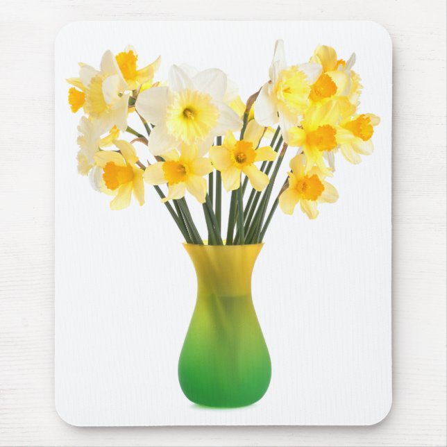 Daffodils in a Vase Mousepad (Front)