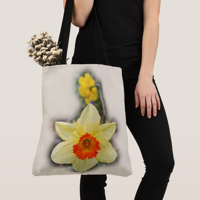 Daffodils in the Woods Tote Bag (Close Up)
