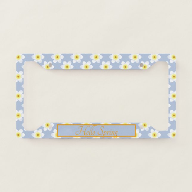 Daffodils License Plate Frame (Front)