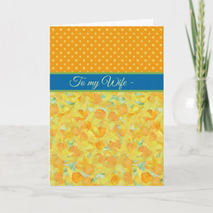 Daffodils, March Birthday Card, for Wife Card