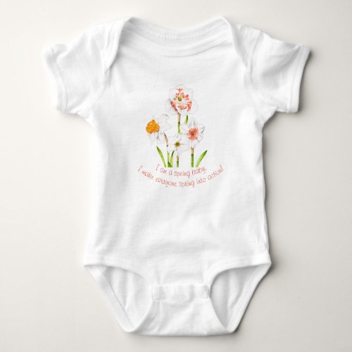 Daffodils on a Baby Bodysuit