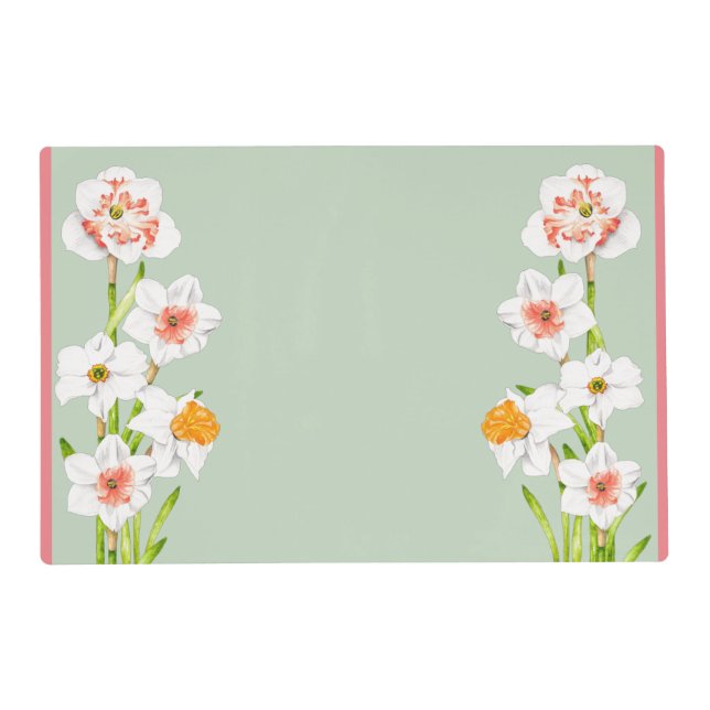 Daffodils on a Laminated Placemat (Front)