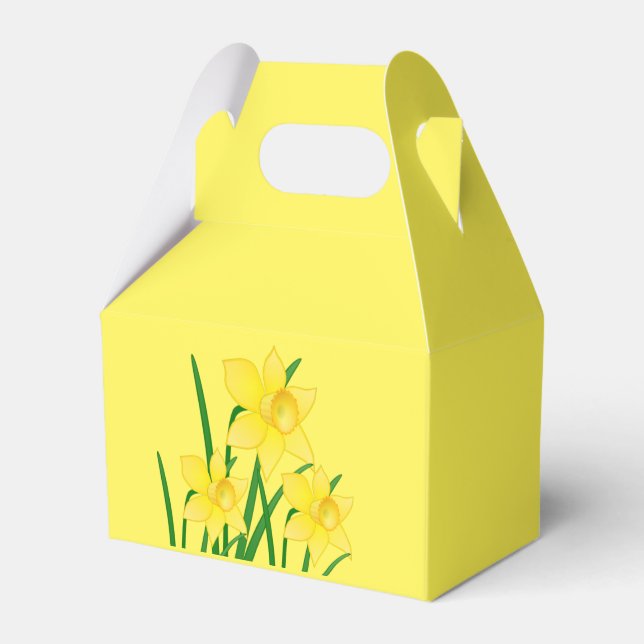 Daffodils Party Favor Box (Front Side)