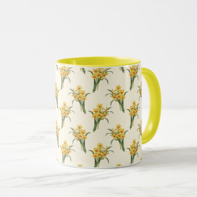 Daffodils pattern mug (Front Right)