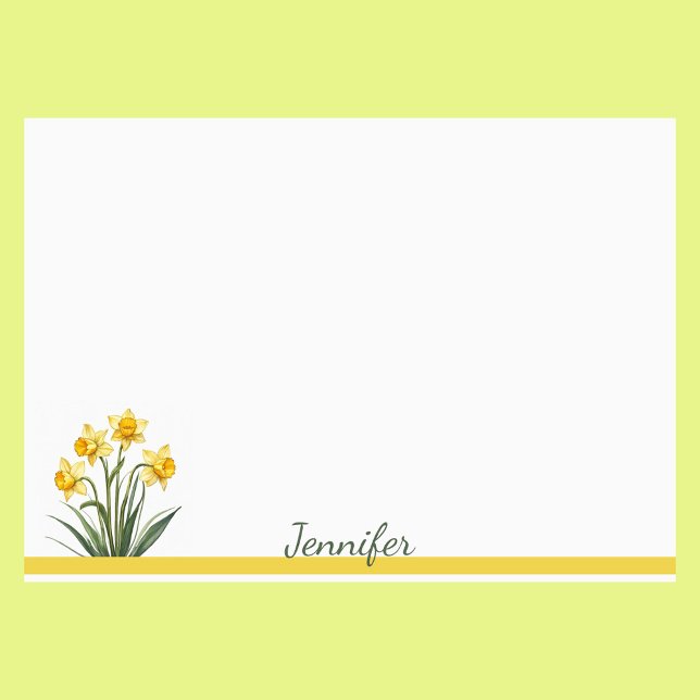 Daffodils Personalize with Your Name Post-it Notes (Creator Uploaded)
