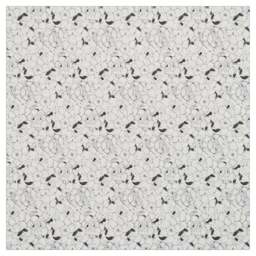 Daffodils spring floral pattern fabric