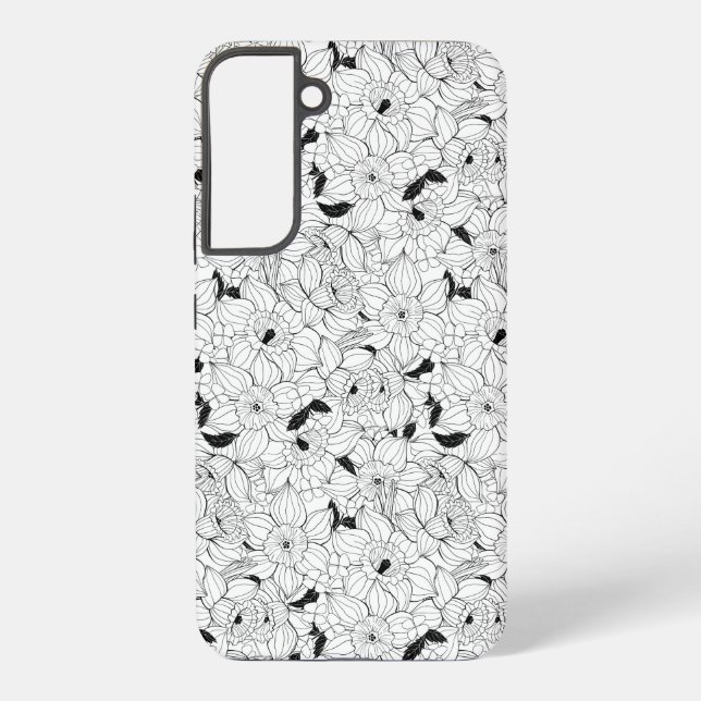 Daffodils spring floral pattern samsung galaxy case (Back)