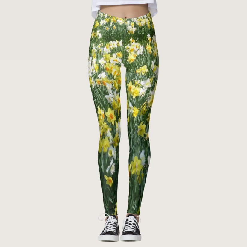 Daffodils Spring Flowers Legging