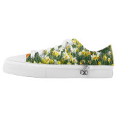 Daffodils Spring Flowers Low Top Zipz Shoes (Left Shoe Outside)