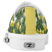 Daffodils Spring Flowers Low Top Zipz Shoes (Left Shoe Back)