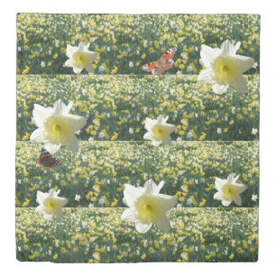 Daffodils Spring Flowers Pattern Duvet Cover