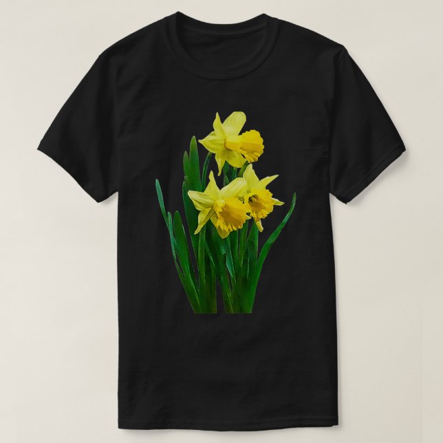 Daffodils Tall and Short T-Shirt (Design Front)