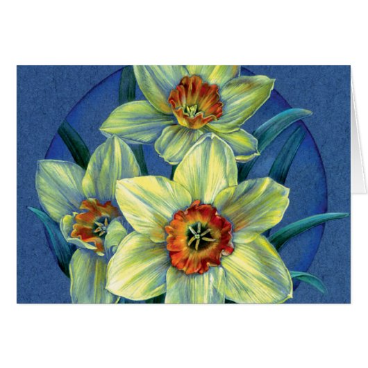 Daffodils – the joys of spring art everyday card (Front Horizontal)