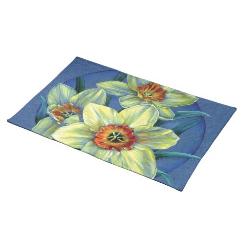 Daffodils  the joys of spring canvas placemat