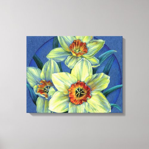 Daffodils  the joys of spring canvas wrap print