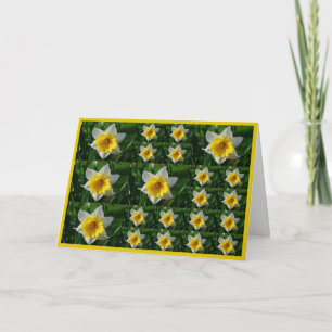 Daffodils Tic Tac Toe Greeting Card for Cancer Pat