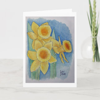 Daffodils - Watercolor Card