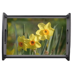 Daffodils Yellow Orange Serving Tray