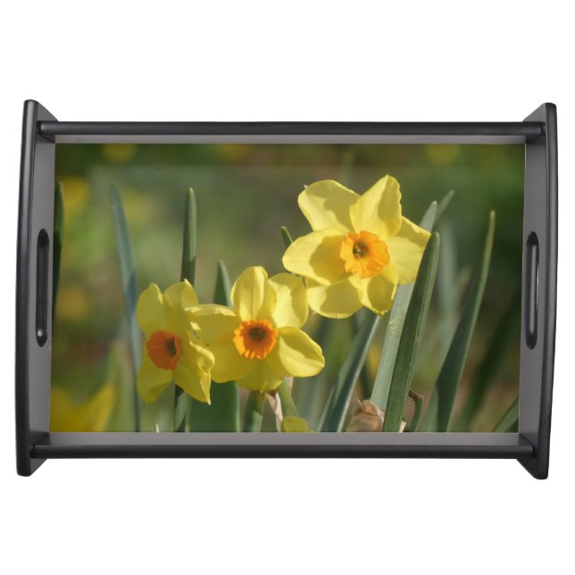 Daffodils Yellow Orange Serving Tray (Front)
