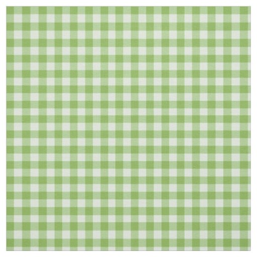 Daffy-down-Dillies Green Check Gingham Pattern Fabric