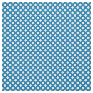 Daffy-down Dillies Jumbo White Polka Dots on Blue Fabric