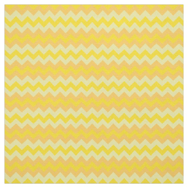 Daffy-down-Dillies Orange and Yellow Chevrons Fabric (Swatch)