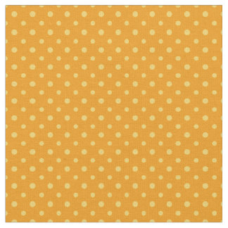 Daffy-down Dillies Yellow Polka Dots on Orange Fabric