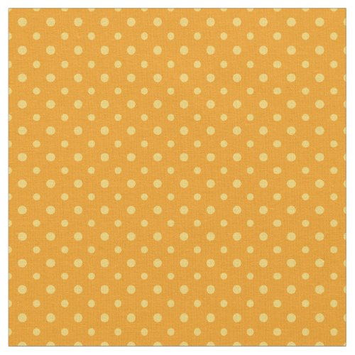 Daffy_down Dillies Yellow Polka Dots on Orange Fabric
