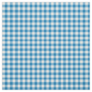 Daffy-downDillies Blue White Check Gingham Pattern Fabric