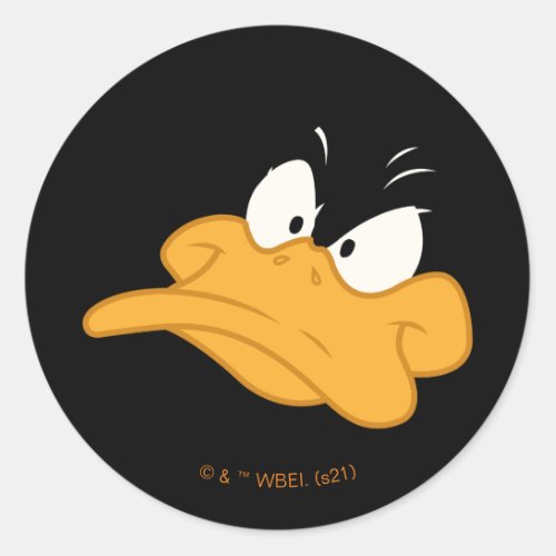 DAFFY DUCK Angry Face Classic Round Sticker