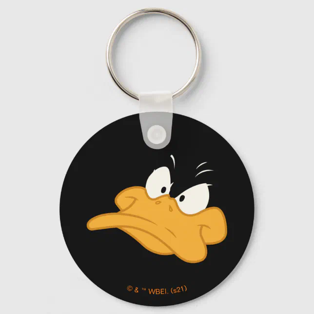 DAFFY DUCK™ Angry Face Keychain Zazzle