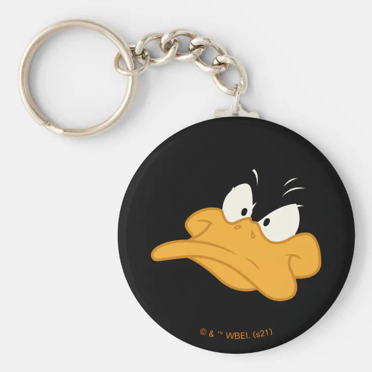 DAFFY DUCK™ Angry Face Keychain | Zazzle
