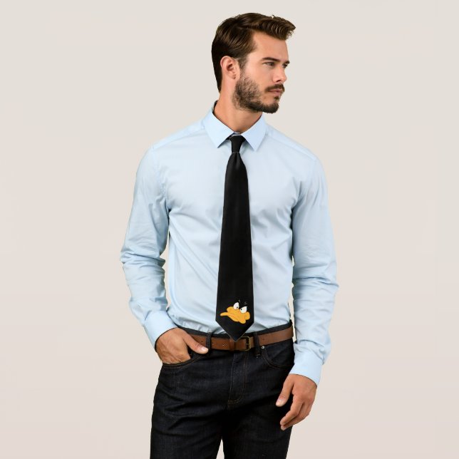 DAFFY DUCK™ Angry Face Neck Tie (In Situ)