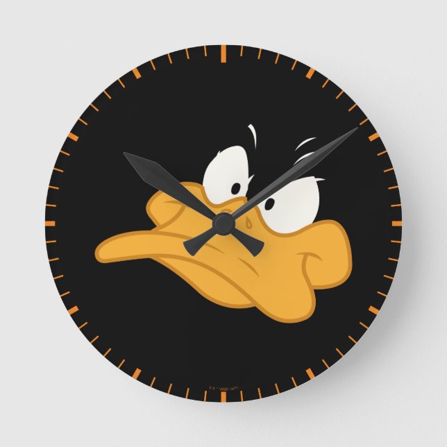 DAFFY DUCK™ Angry Face Round Clock (Front)
