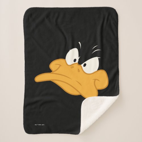 DAFFY DUCK Angry Face Sherpa Blanket