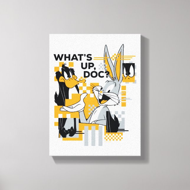DAFFY DUCK™ & BUGS BUNNY™ Glitch Canvas Print (Front)