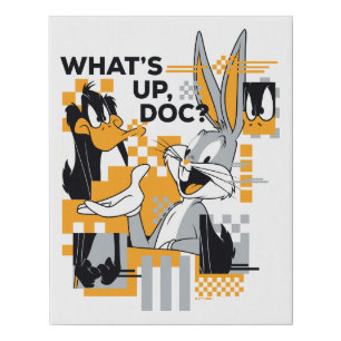 DAFFY DUCK™ & BUGS BUNNY™ Glitch Faux Canvas Print