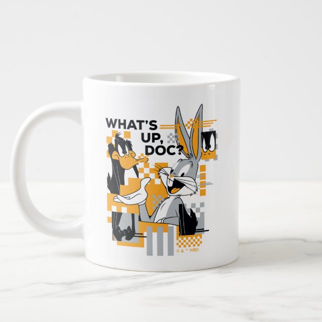 DAFFY DUCK™ & BUGS BUNNY™ Glitch Giant Coffee Mug (Left)
