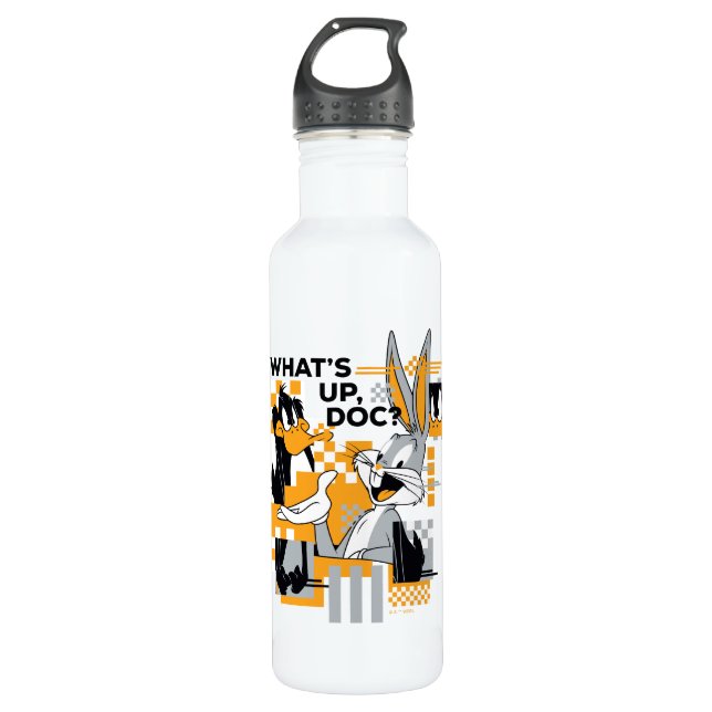 DAFFY DUCK™ & BUGS BUNNY™ Glitch Stainless Steel Water Bottle (Front)